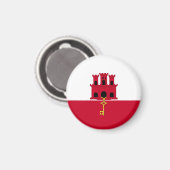 Gibraltar vlag magneet (Voorkant / Achterkant)