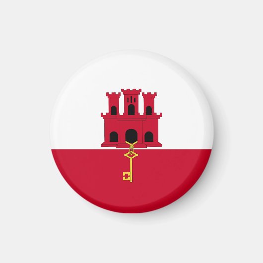 Gibraltar vlag magneet (Voorkant)