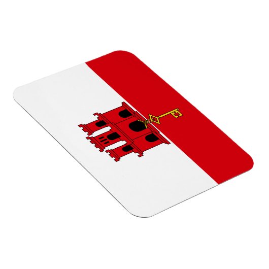 Gibraltar-vlag Magneet (Rechterzijde)