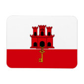 Gibraltar-vlag Magneet (Horizontaal)