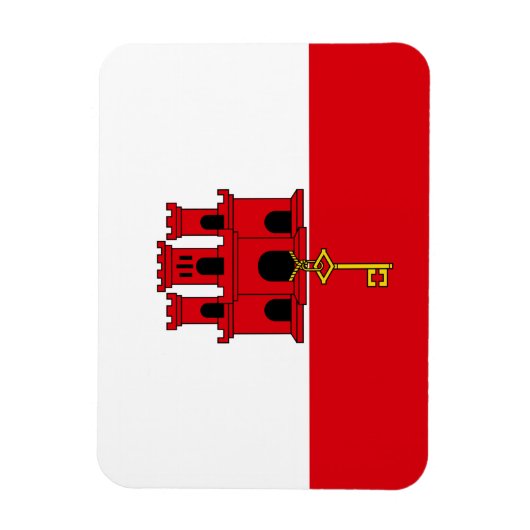 Gibraltar-vlag Magneet (Verticaal)
