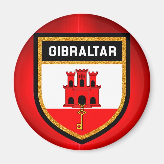Gibraltar-vlag Magneet (Voorkant)