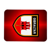 Gibraltar-vlag Magneet (Horizontaal)