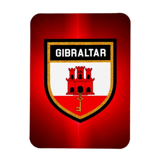 Gibraltar-vlag Magneet (Verticaal)