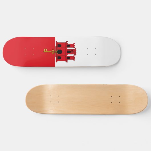Gibraltar-vlag Persoonlijk Skateboard (Horizontaal)