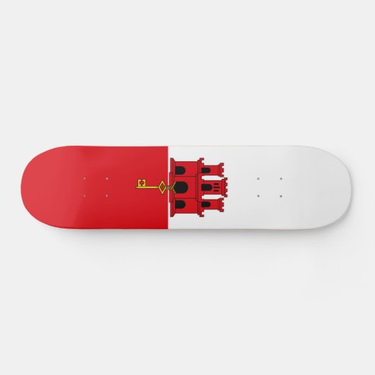 Gibraltar-vlag Persoonlijk Skateboard (Horizontaal)