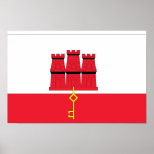 Gibraltar-vlag Poster