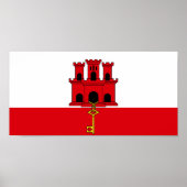 Gibraltar-vlag Poster (Voorkant)