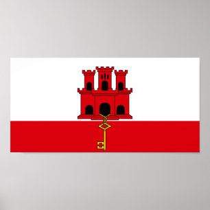 Gibraltar-vlag Poster
