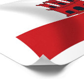 Gibraltar Vlag Poster Print (Hoek)