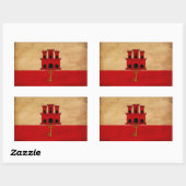 Gibraltar-vlag Rechthoekige Sticker (Vel)
