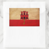 Gibraltar-vlag Rechthoekige Sticker (Tas)