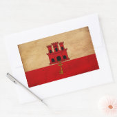 Gibraltar-vlag Rechthoekige Sticker (Envelop)