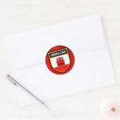 Gibraltar-vlag Ronde Sticker (Envelop)