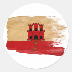 Gibraltar-vlag Ronde Sticker