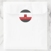 Gibraltar-vlag Ronde Sticker (Tas)