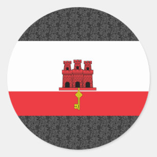 Gibraltar-vlag Ronde Sticker