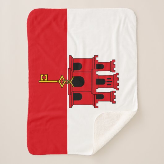 Gibraltar-vlag Sherpa Deken (Voorkant)
