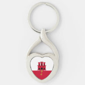Gibraltar vlag sleutelhanger (Voorkant)