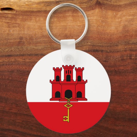 Gibraltar-vlag Sleutelhanger (Achterkant)