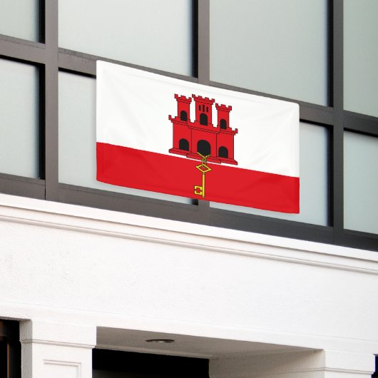 Gibraltar-vlag Spandoek (Buitenkant Gebouw)