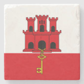 Gibraltar-vlag Stenen Onderzetter (Voorkant)