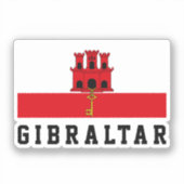 Gibraltar-vlag Sticker (Voorkant)