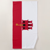 Gibraltar vlag strandlaken (Voorkant)