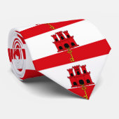 Gibraltar-vlag Stropdas (Opgerold)