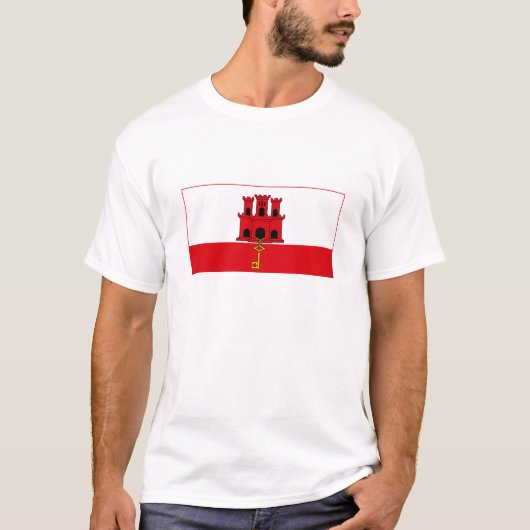 Gibraltar-vlag T-shirt (Voorkant)