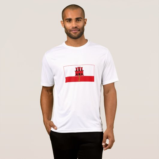 Gibraltar-vlag T-shirt (Voorkant volledig)