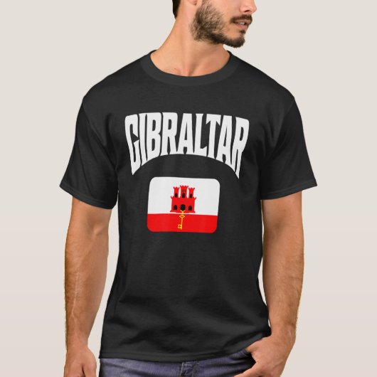 Gibraltar-vlag T-shirt (Voorkant)