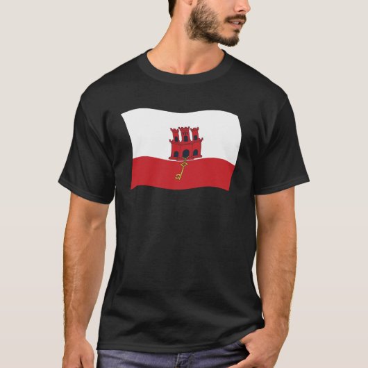 Gibraltar Vlag T-shirt (Voorkant)