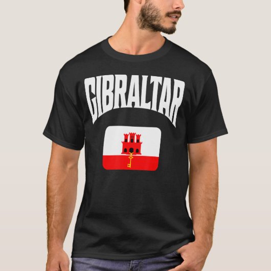 Gibraltar-vlag T-shirt (Voorkant)