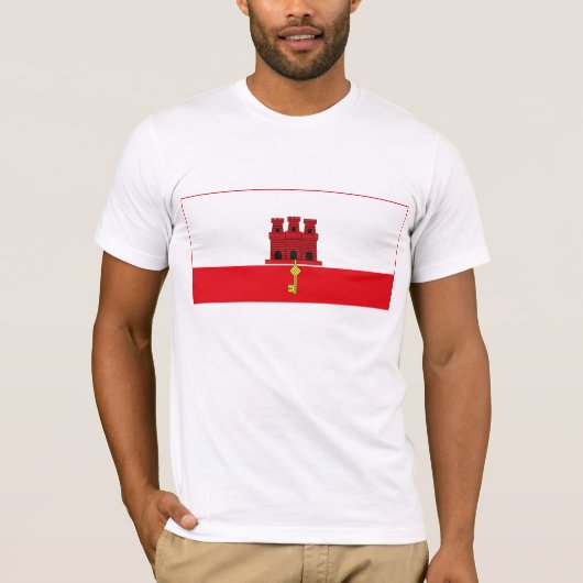 Gibraltar Vlag T-shirt (Voorkant)