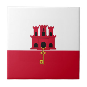 Gibraltar vlag tegeltje