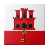 Gibraltar-vlag Tegeltje (Voorkant)