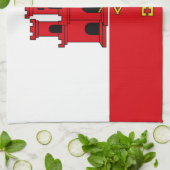 Gibraltar-vlag Theedoek (Gevouwen)