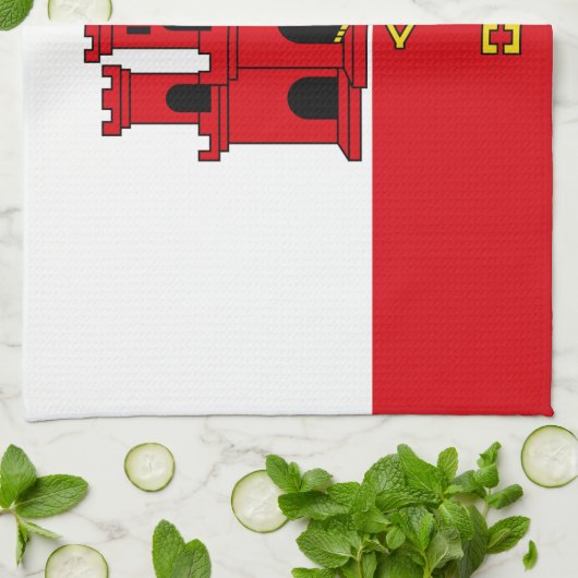 Gibraltar-vlag Theedoek (Gevouwen)