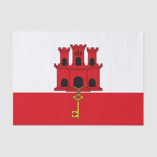 Gibraltar-vlag Tissuepapier (Voorkant)