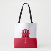 Gibraltar vlag tote bag (Voorkant)