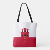 Gibraltar vlag tote bag (Achterkant)