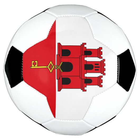 Gibraltar-vlag Voetbal (Gedraaid)