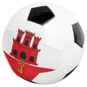 Gibraltar-vlag Voetbal (Drie kwart)