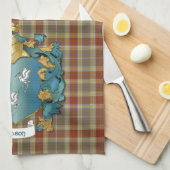 Gibson Coat of Arms en Tartan Theedoek (Quarter Fold)