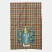 Gibson Coat of Arms en Tartan Theedoek (Verticaal)