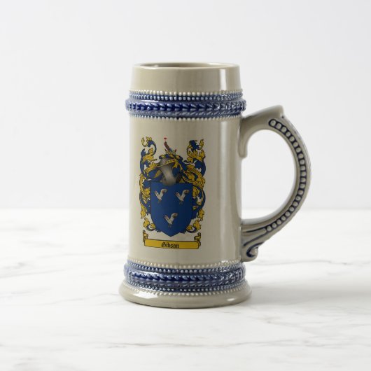 Gibson Coat of Arms Stein / Gibson Crest Stein Bierpul (Rechts)