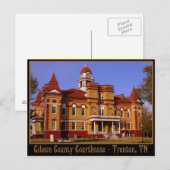 Gibson County Courthouse - Trenton, TN Briefkaart (Voorkant / Achterkant)