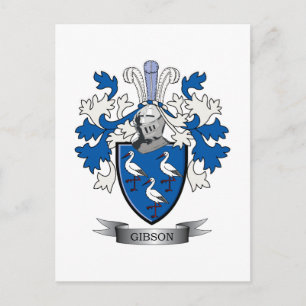 Gibson Family Crest Coat of Arms Briefkaart
