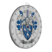 Gibson Family Crest Coat of Arms Dartbord (Voorkant Links)